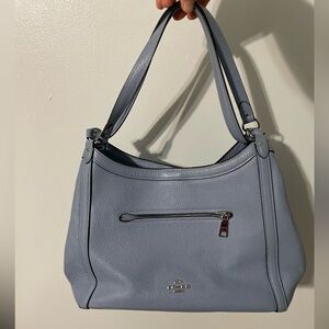 Blue leather Coach shoulder bag